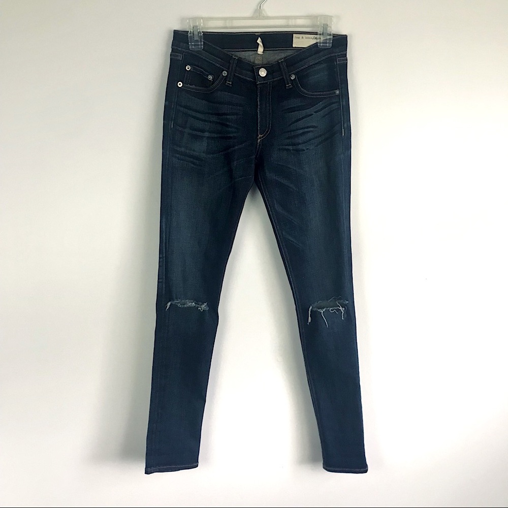 rag & bone • Ripped Skinny Hampstead Jeans